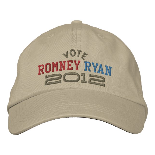 Mitt Romney Paul Ryan 2012 Embroidered Hat (Front)