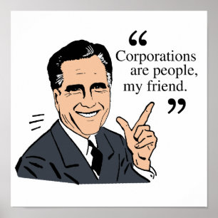 Mitt Romney Quotes colour Poster