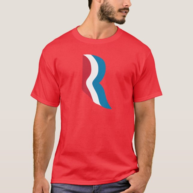 Mitt Romney "R" Logo President 2012 T-Shirt (Front)