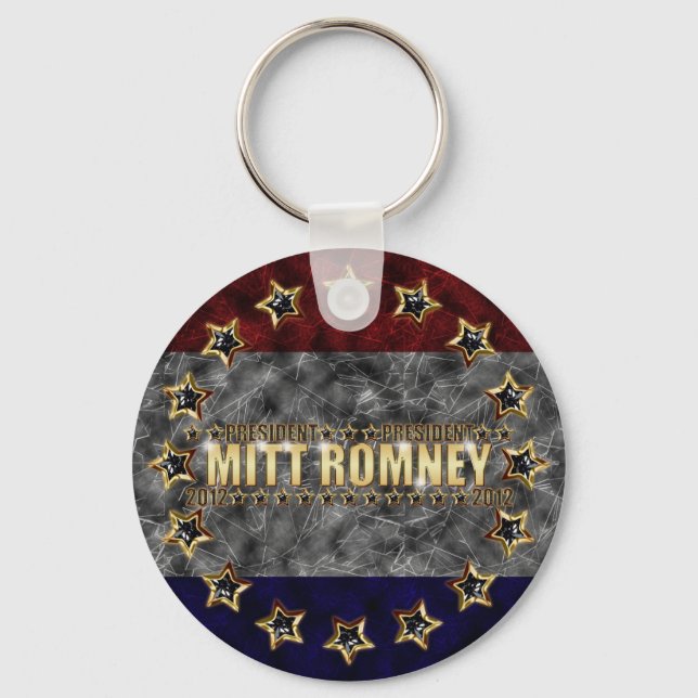 Mitt Romney Stars and Stripes. Key Ring (Front)