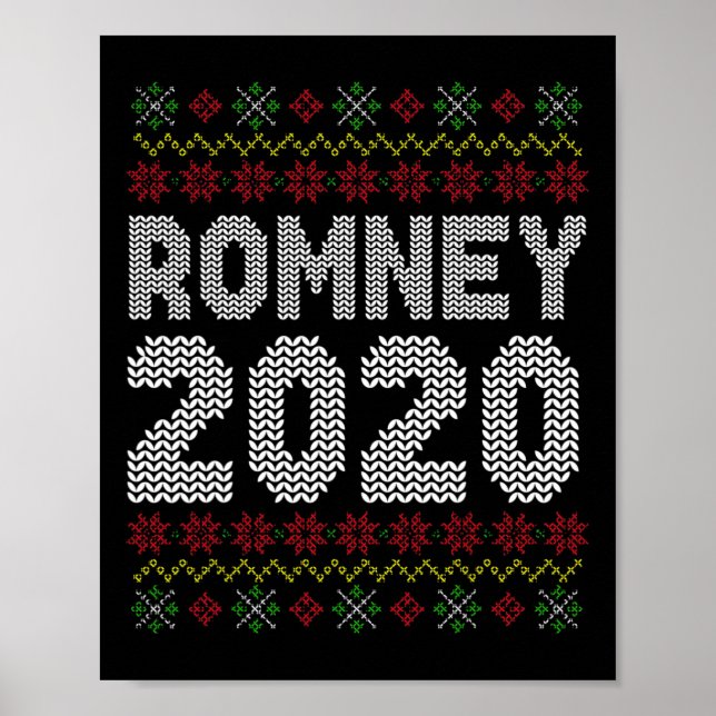 Mitt Romney Ugly Christmas Conservative Republican Poster (Front)
