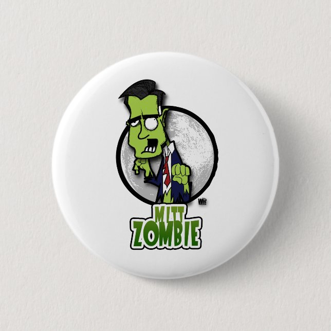 Mitt Zombie 6 Cm Round Badge (Front)