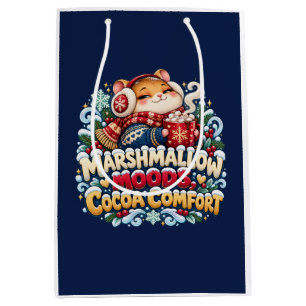 Mitten Magic Cocoa Classic Cute Winter Fox Medium Gift Bag
