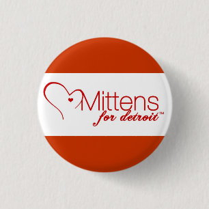 Mittens for Detroit Pinback Button
