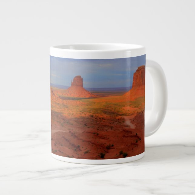 Mittens, Monument valley, AZ Large Coffee Mug (Front Right)