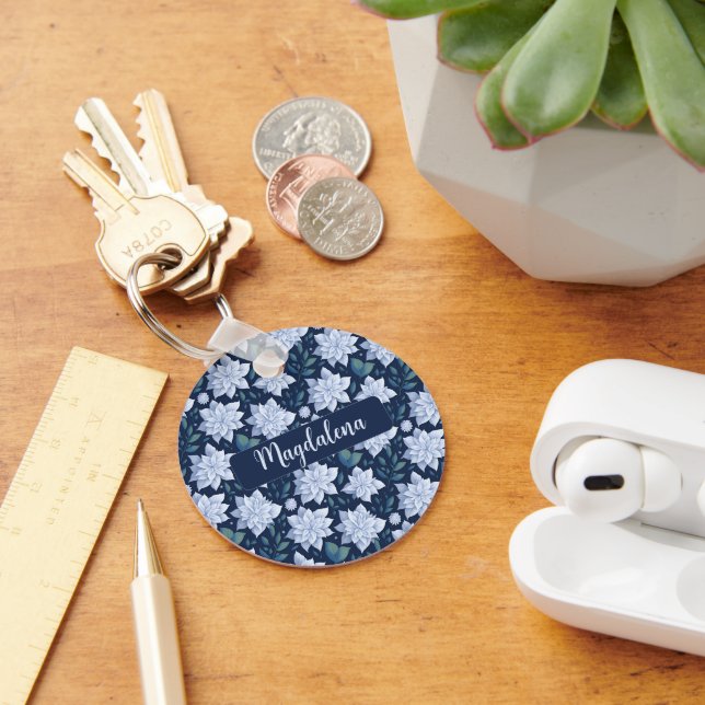 Mitternachtsblüte -  key ring (Desk)