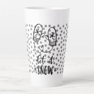 Mittons Snowflake Let It Snow Latte Mug