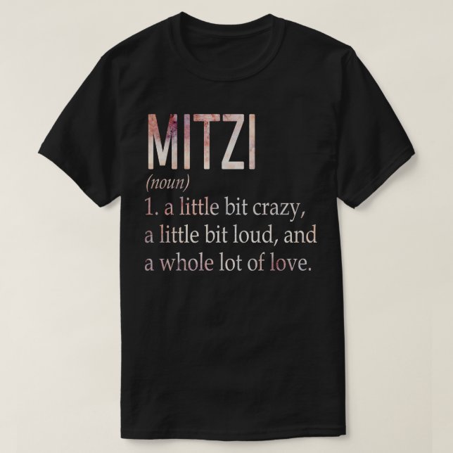 Mitzi Girl Name Definition T-Shirt (Design Front)