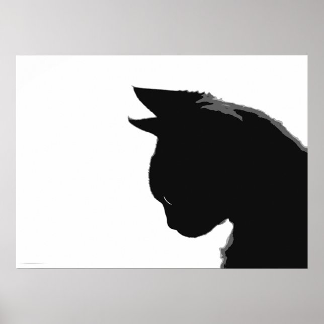 Mitzi Kitty: Black and White Cat Poster (Front)