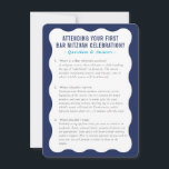 MITZVAH service information questions advice blue  Invitation<br><div class="desc">by kat massard >>> WWW.SIMPLYSWEETPAPERIE.COM <<<

A handy insert for your BAR/BAT MITZVAH outlining a few questions and answers</div>