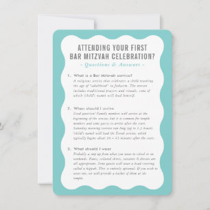 MITZVAH service questions information advice mint Invitation