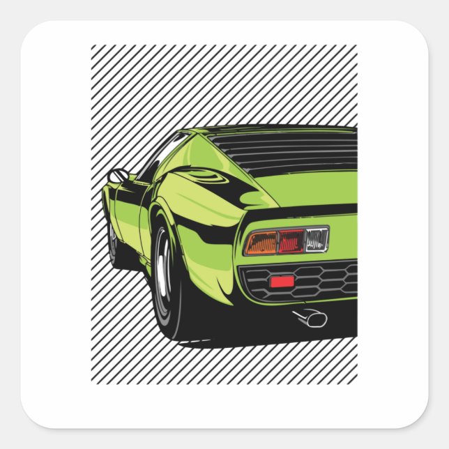 Miura Racing Square Sticker (Front)