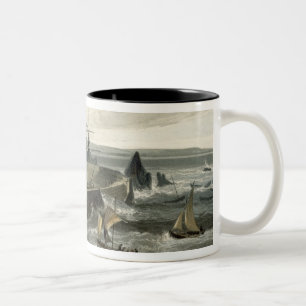 Mivagissey, Cornwall, from Volume VIII of 'A Voyag Two-Tone Coffee Mug