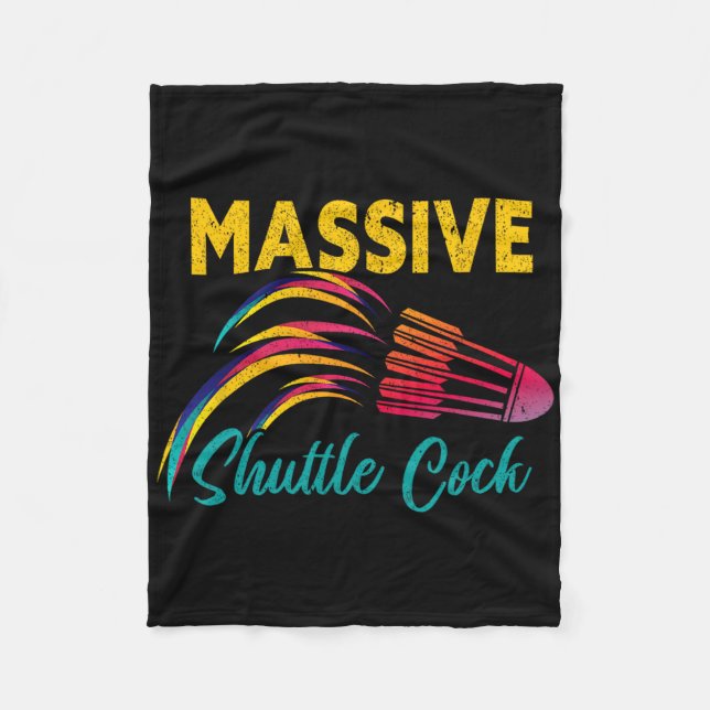 Mive Shuttle Funny Dminton 2  Fleece Blanket (Front)