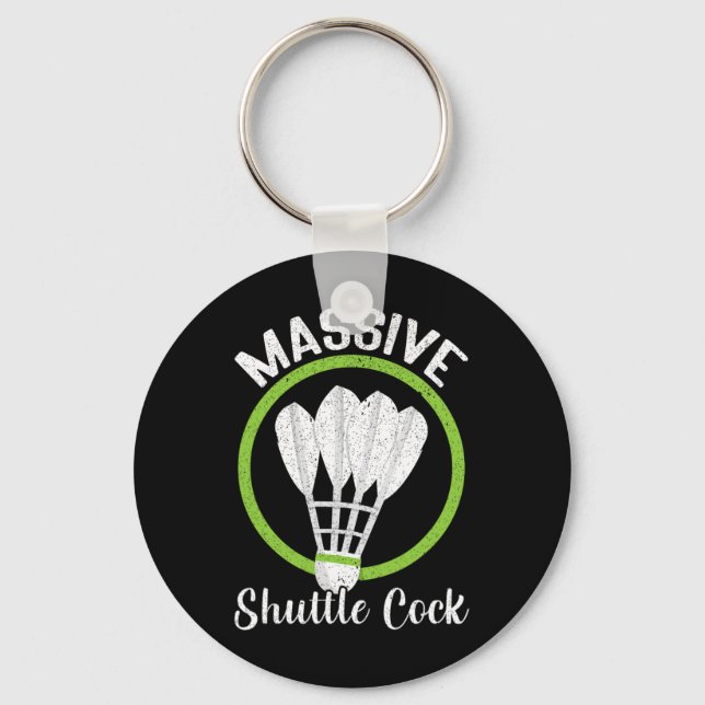 Mive Shuttle Funny Dminton  Key Ring (Front)