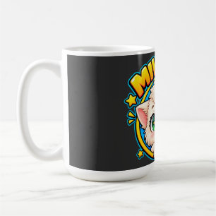 Mivora Cute Anime Cat with Sparkling Stars Mug