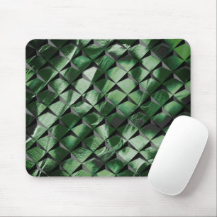 Mix 3D squares with dark green image of background Mouse Pad