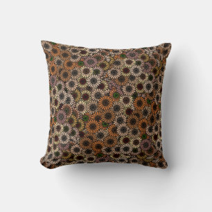 Mix and Match Earth Tone Flowers Cushion