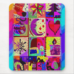 Mix Christmas Decorations Mouse Pad