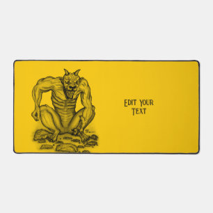 Mix-creature - Troll Devil and Golem Desk Mat