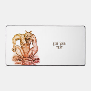 Mix-creature - Troll Devil and Golem Desk Mat