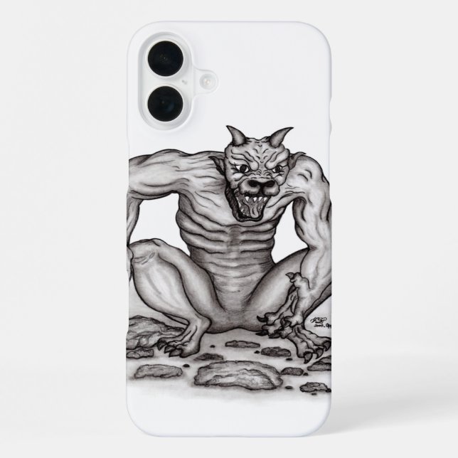 Mix-Creature - Troll, Golem and Devil iPhone Case (Back)
