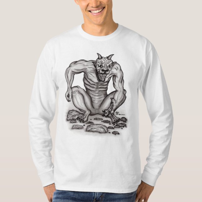 Mix-creature - Troll, Golem and Devil T-Shirt (Front)