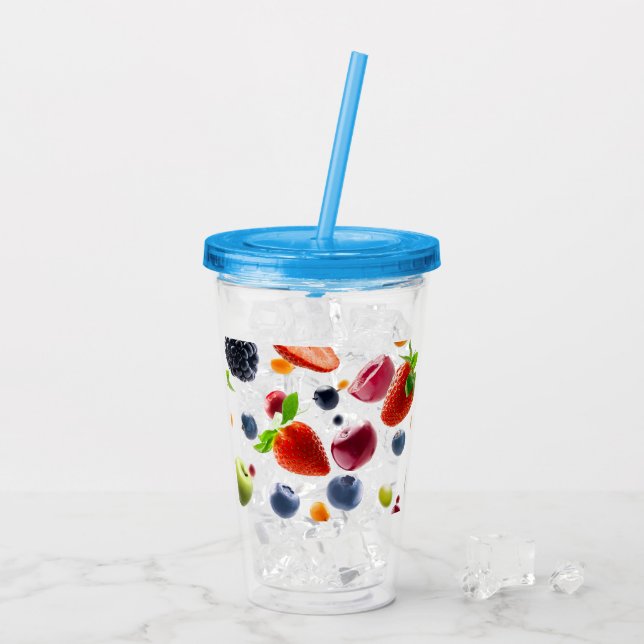 Mix Fruits Acrylic Tumbler (Back Ice)