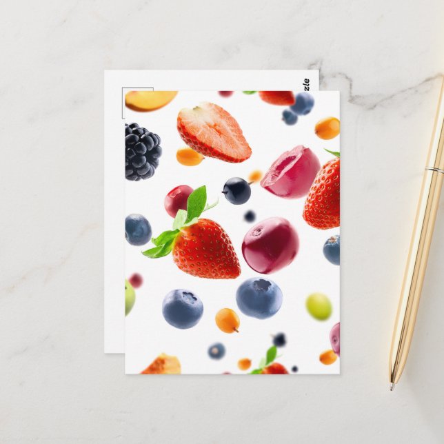 Mix Fruits Postcard (Front/Back In Situ)