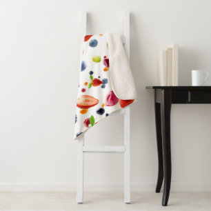 Mix Fruits Sherpa Blanket