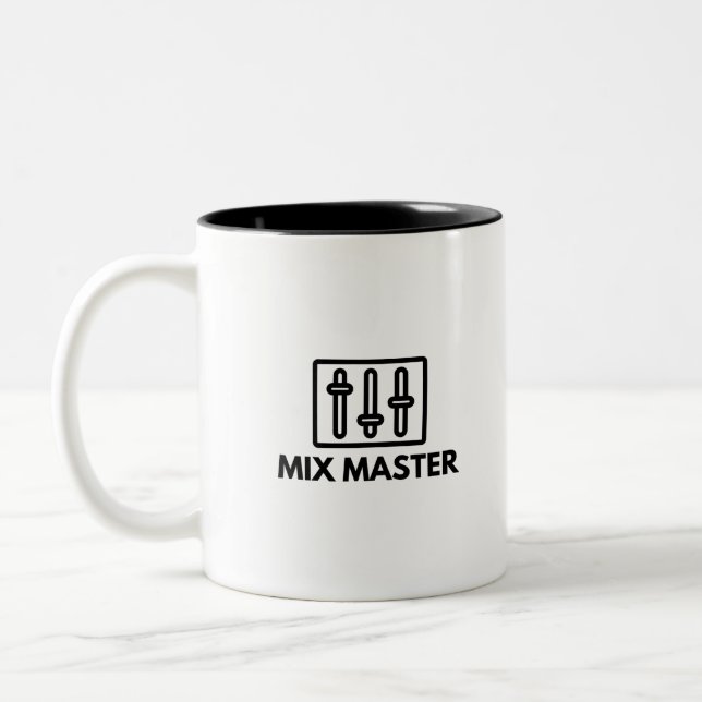 Mix Master Audio Engineer Music Studio Saying Two-Tone Coffee Mug (Left)