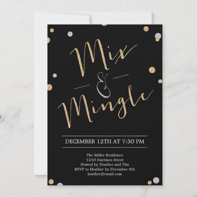 Mix & Mingle Holiday Party Invitation (Front)