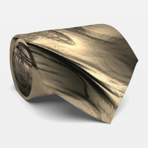 Mix of opaque and chrome beige undulating stain tie
