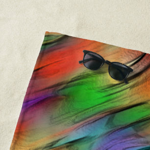 Mix of opaque and chrome coloured spots beach towel