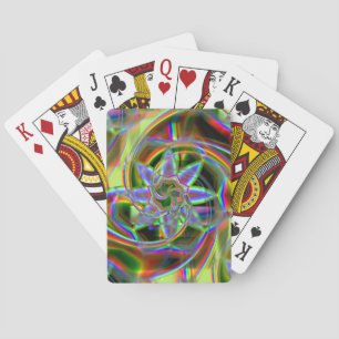 Mix of rainbow to colourful acrylic or neon flower playing cards
