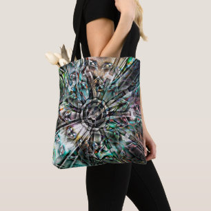 Mix of silhouette & graphic art with trippy pinch  tote bag
