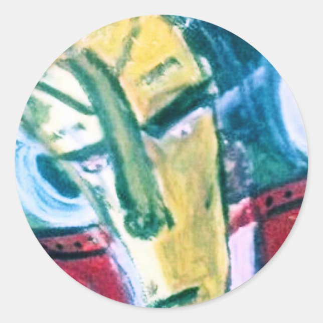 MIX TAPE DJ I CLASSIC ROUND STICKER (Front)