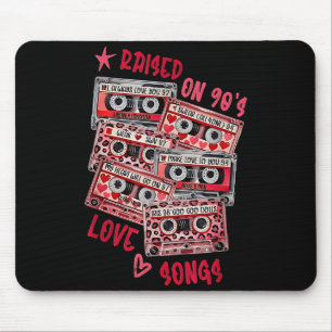 Mix Tape Love Songs 90s Music Cette Valentine Retr Mouse Pad