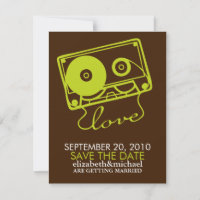 Mix tape of Love Save the Date Announcements