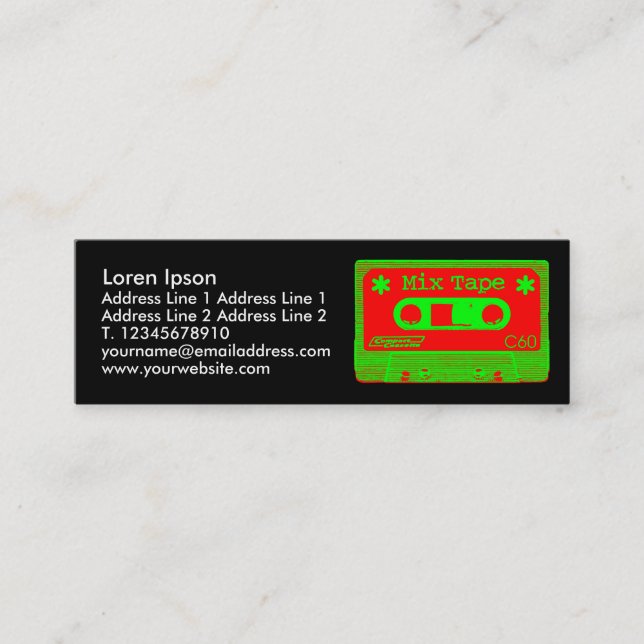 Mix Tape Pop IV Mini Business Card (Front)