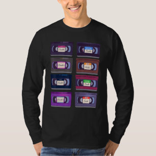Mix Vdo Cassette Vintage 80s 90s Style Retro Vibes T-Shirt