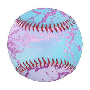 Mixed Abstract Watercolor Sparkle Print Pattern Baseball