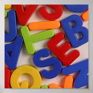 Mixed Alphabet Framed Art Poster