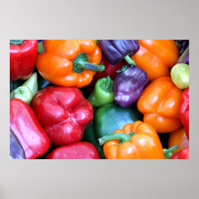 Mixed Bell Peppers Poster (Front)
