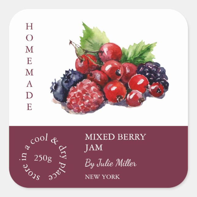 Mixed Berry Small Business Label (Front)