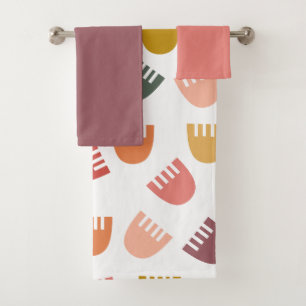 Mixed Boho Flowers  Bath Towel Set