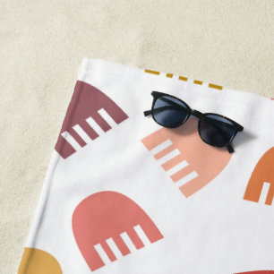 Mixed Boho Flowers Beach Towel