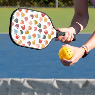 Mixed Boho Flowers Pickleball Paddle