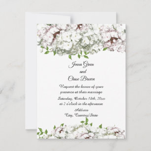 Mixed Bouquet of Flowers Wedding Invitation