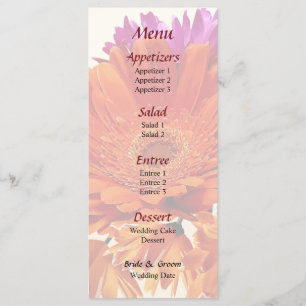 Mixed Bouquet With Daisy and Mums Wedding Menu